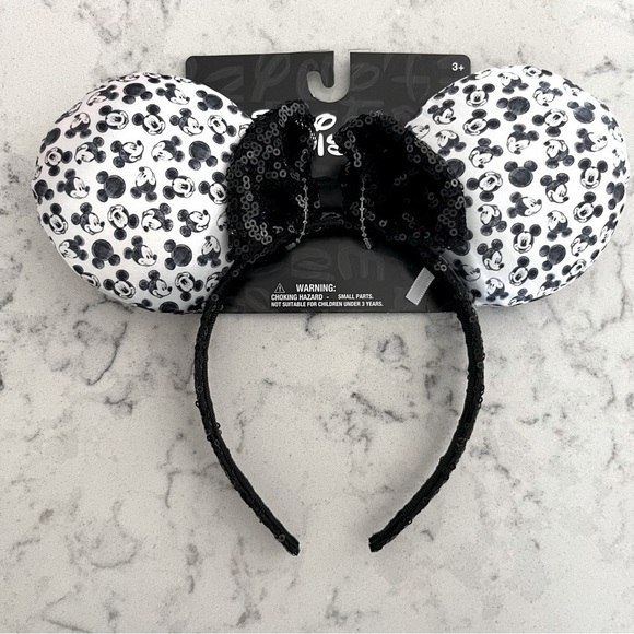 Mickey Mouse Minnie Mouse Ears Headband Bow NEW - Picture 1 of 5